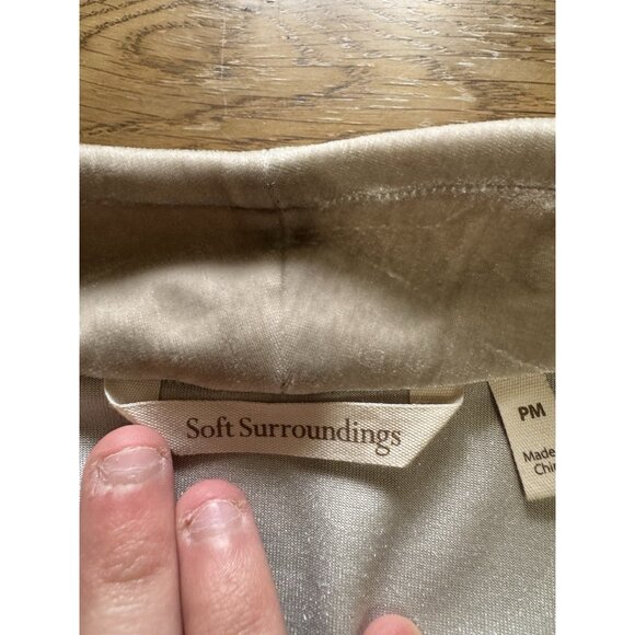 Soft Surroundings Open Cardigan Women Size PM Petite Brown Velvet‎ Shawl Collar - Picture 3 of 12